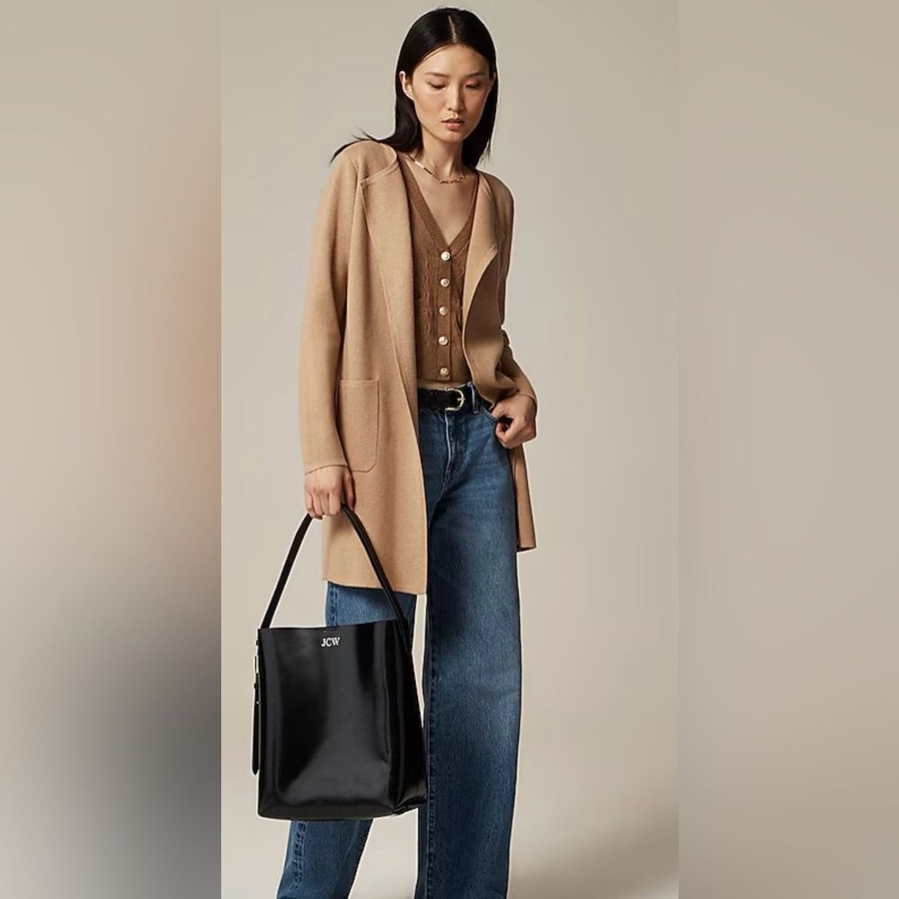 J. Crew Juliette collarless sweater-blazer Size XXS